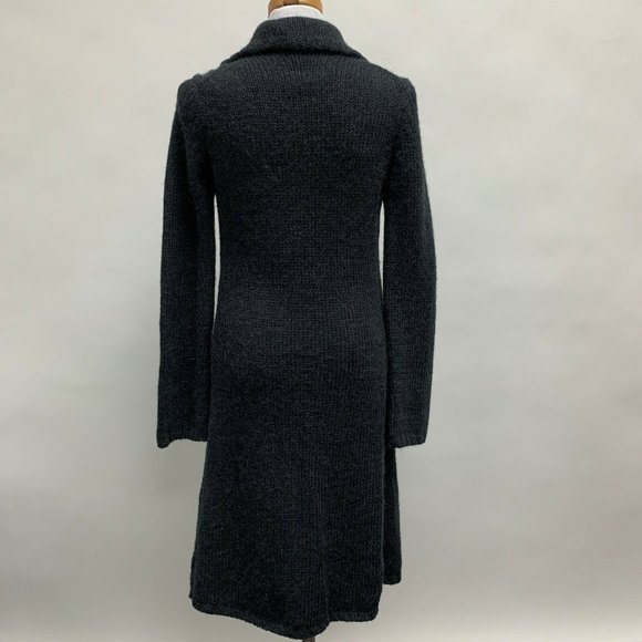 J. Crew Women's Long Duster Cardigan Sweater Size Medium Gray Alpaca Blend - Picture 5 of 10